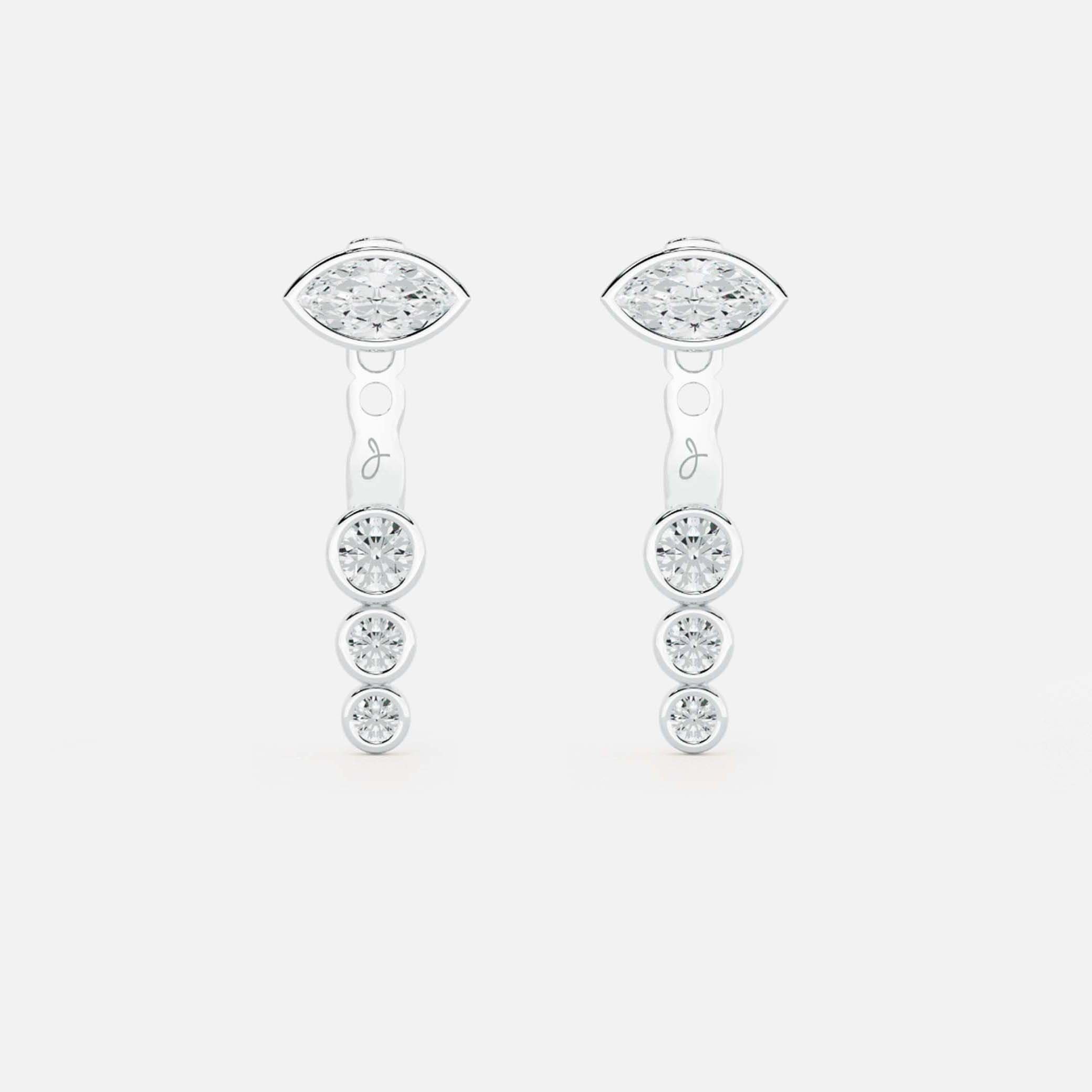 Graduating 3 Diamond Jacket - Marquise Base