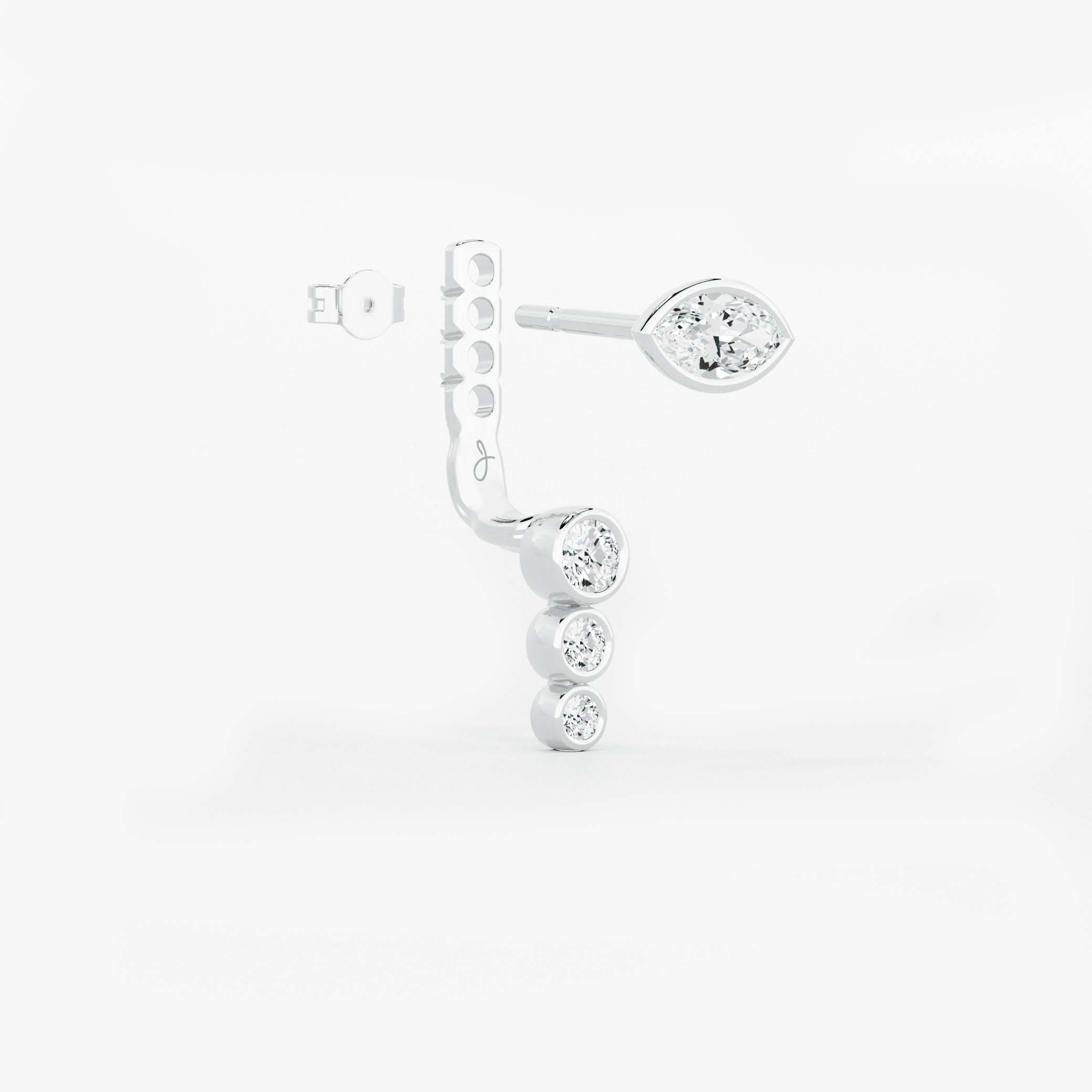 Graduating 3 Diamond Jacket - Marquise Base