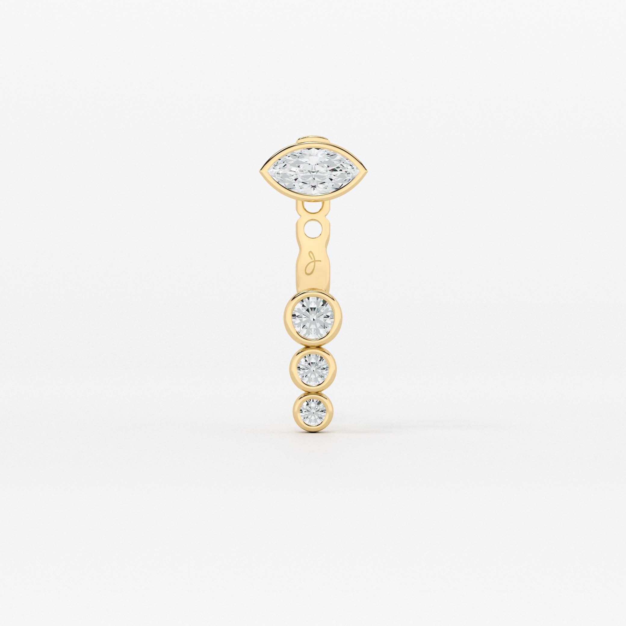 Graduating 3 Diamond Jacket - Marquise Base