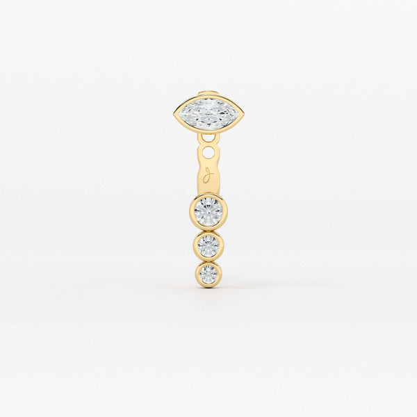 Graduating 3 Diamond Jacket - Marquise Base