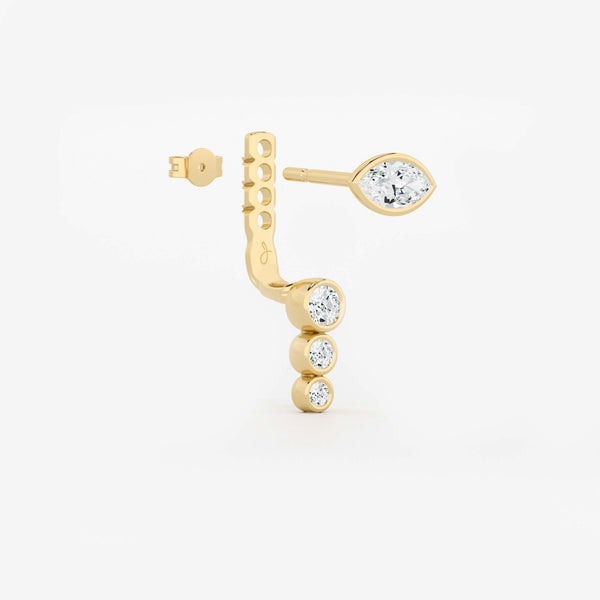 Graduating 3 Diamond Jacket - Marquise Base