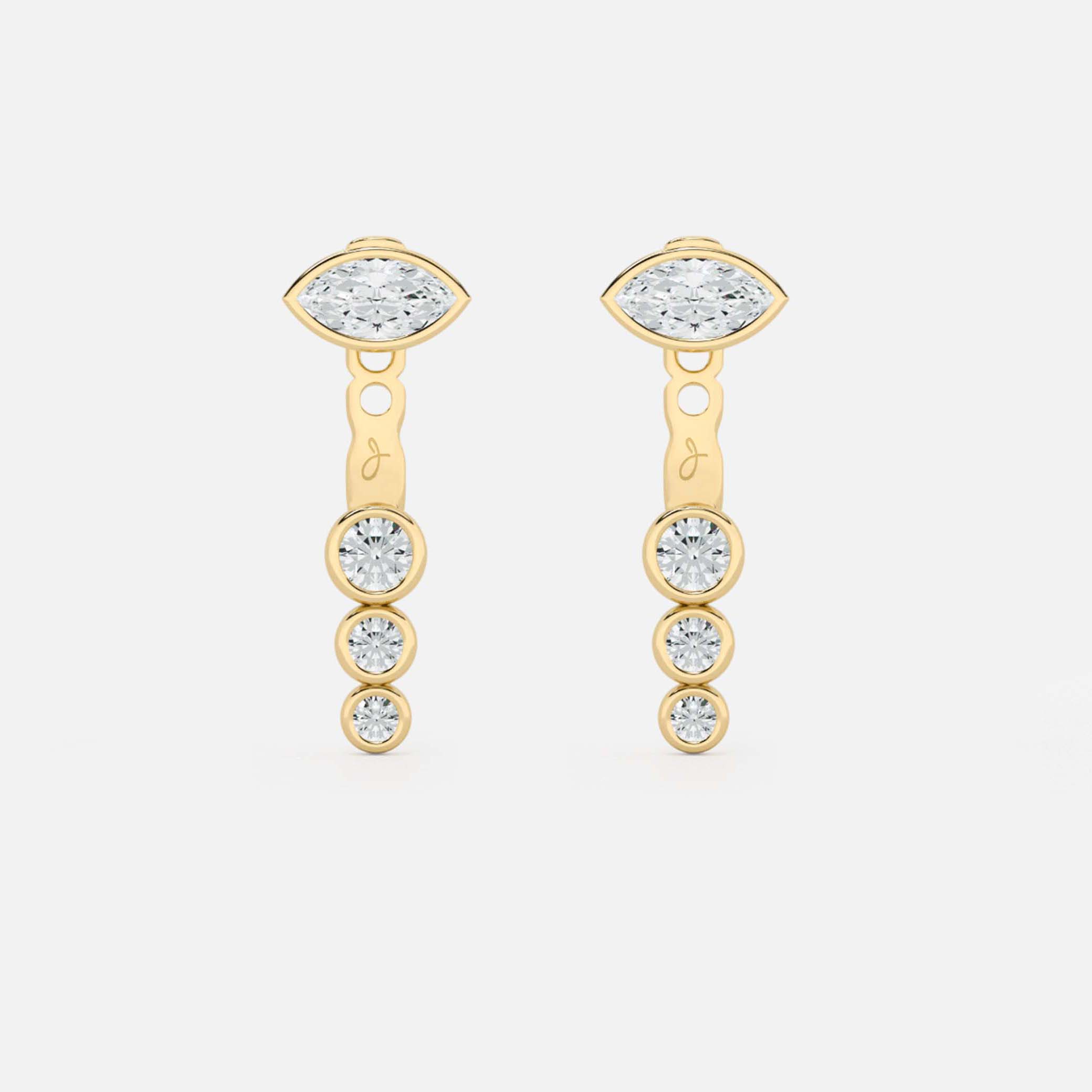 Graduating 3 Diamond Jacket - Marquise Base