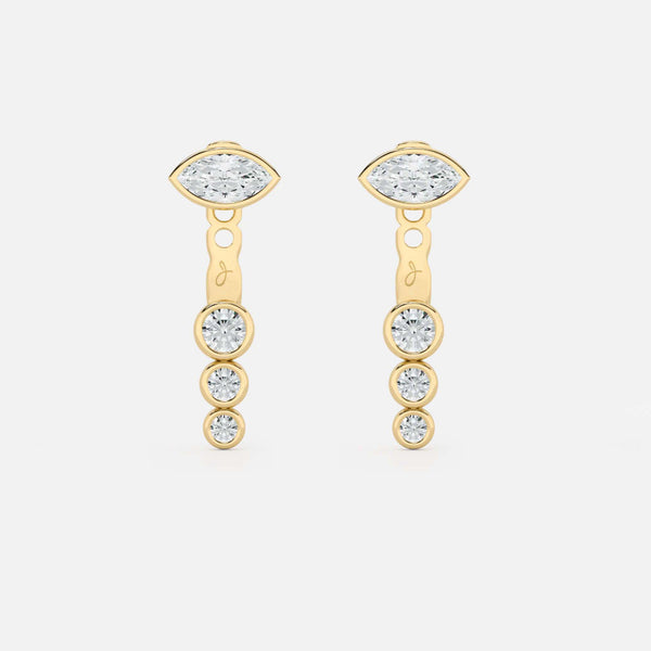 Graduating 3 Diamond Jacket - Marquise Base