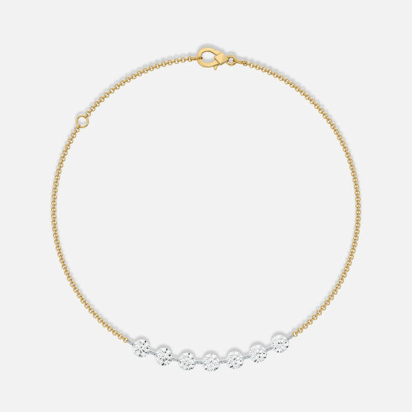 HALO - 7 Stone Pierced Diamond Bracelet