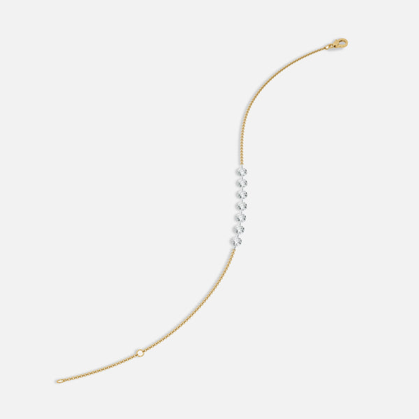 HALO - 7 Stone Pierced Diamond Bracelet