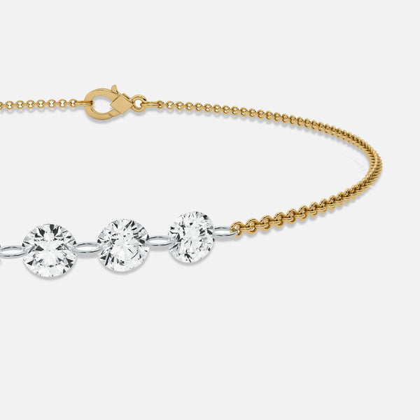 HALO - 7 Stone Pierced Diamond Bracelet