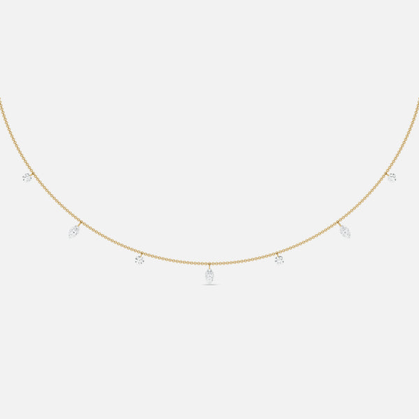 HALO - Pierced Seven Diamond Necklace JAUR