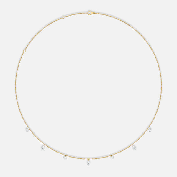 HALO - Pierced Seven Diamond Necklace JAUR