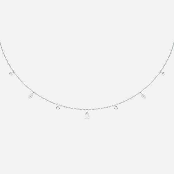 HALO - Pierced Seven Diamond Necklace JAUR