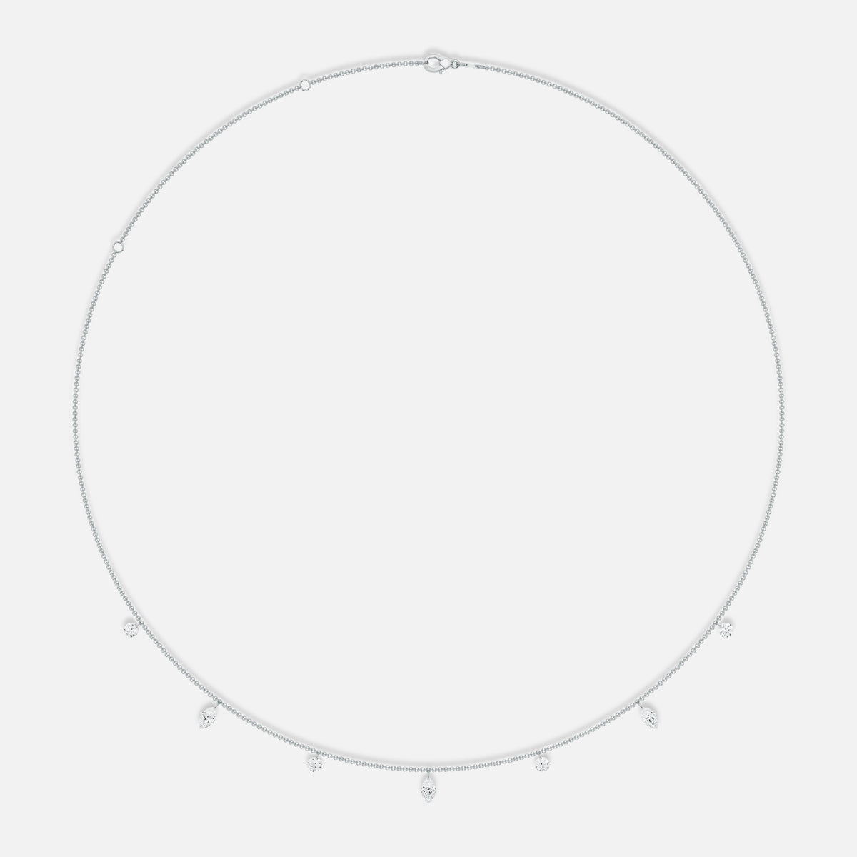HALO - Pierced Seven Diamond Necklace JAUR