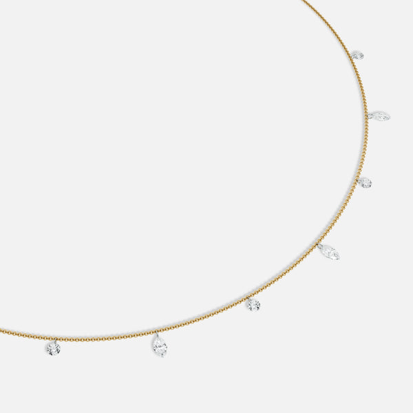 HALO - Pierced Seven Diamond Necklace