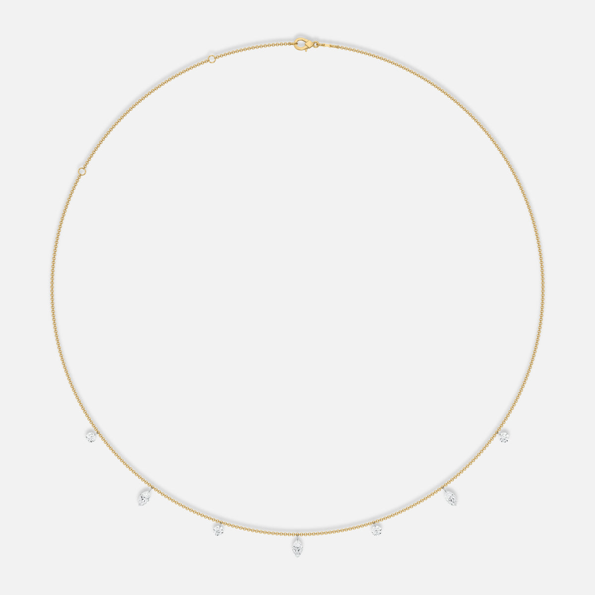 HALO - Pierced Seven Diamond Necklace