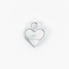 Lab Grown Diamond Formed Heart Charm in White Gold – Pair View | JAUR