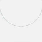 IRIS - Alternating Pierced Round Diamond Necklace