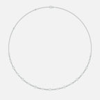 IRIS - Alternating Pierced Round Diamond Necklace