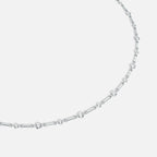 IRIS - Alternating Pierced Round Diamond Necklace