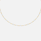 IRIS - Alternating Pierced Round Diamond Necklace