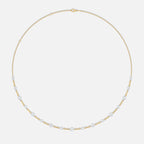IRIS - Alternating Pierced Round Diamond Necklace