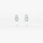 Lab Grown Diamond Kite Organic in White Gold – Front View | JAUR