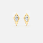Lab Grown Diamond Kite Organic in Yellow Gold – Front View | JAUR