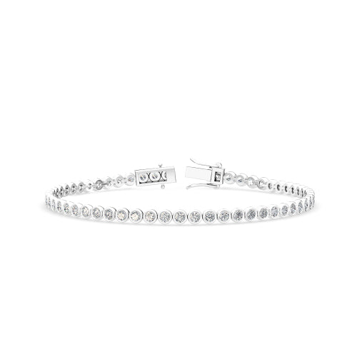 Round Diamond Bezel Tennis Bracelet