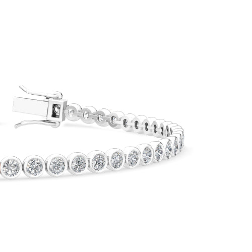 Round Diamond Bezel Tennis Bracelet