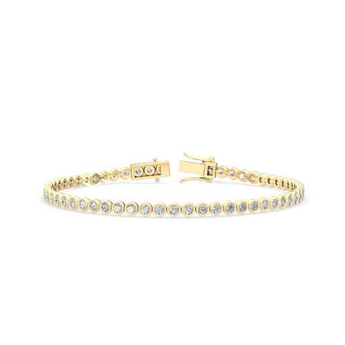 Round Diamond Bezel Tennis Bracelet