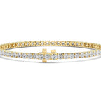 Lab Grown Diamond Classic Round Diamond Tennis Bracelet in Yellow Gold | JAUR