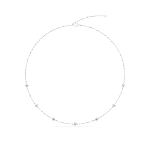 Diamond Bezel Station Necklace