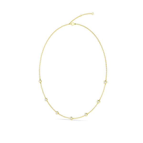 Diamond Bezel Station Necklace