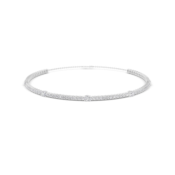 Oval Diamond Choker Necklace