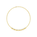 Lab Grown Diamond 7 Round Diamond Bezel Station Bracelet in Yellow Gold | JAUR