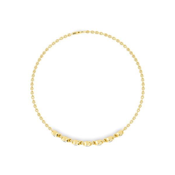 7 Round Diamond Bezel Station Bracelet