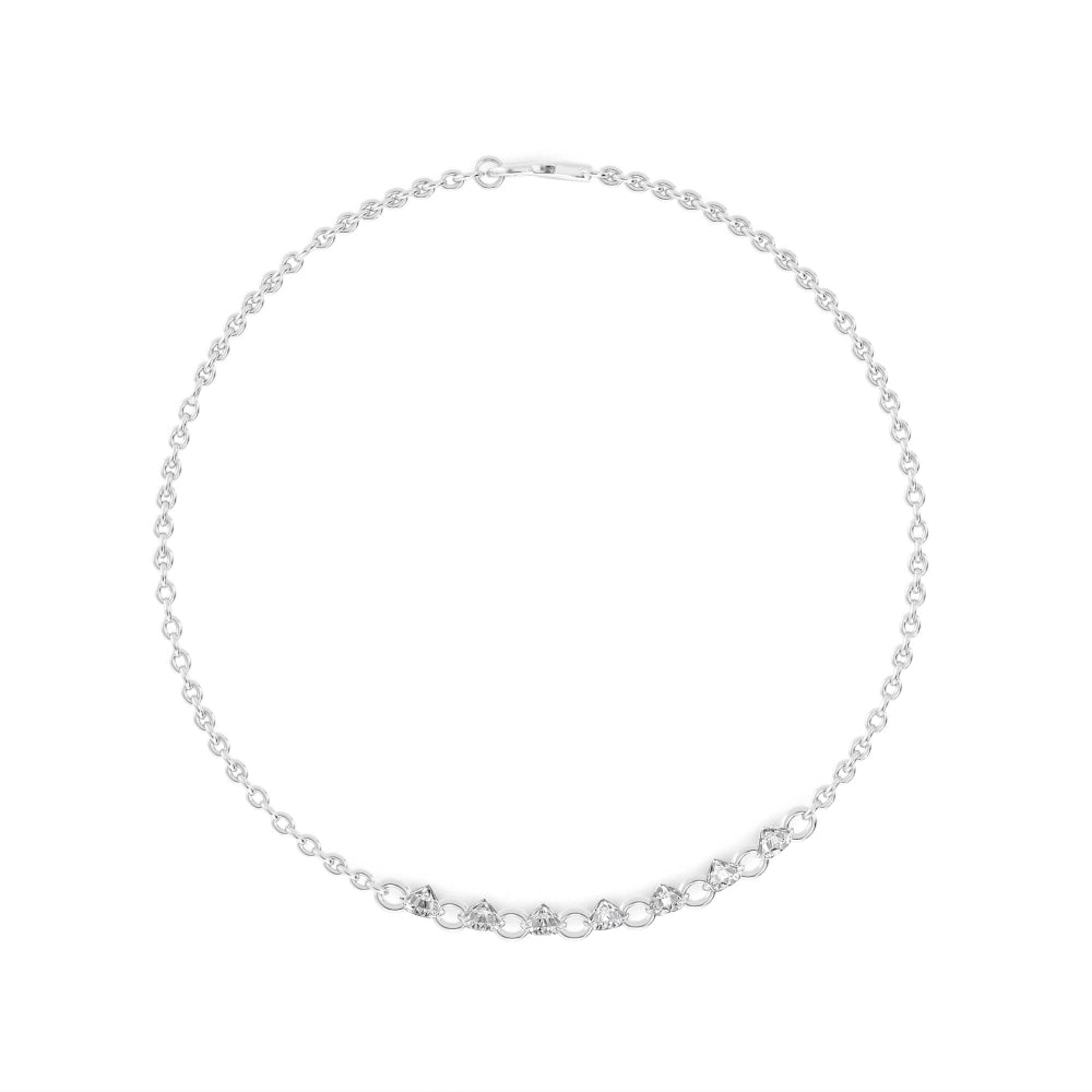 Round Floating Diamond Linked Bracelet
