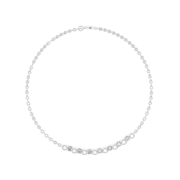 Round Floating Diamond Linked Bracelet