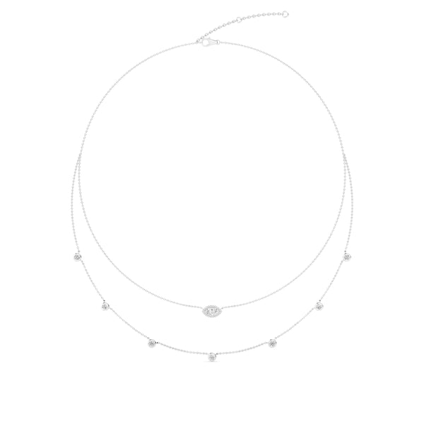 Marquise Diamond Layered Necklace