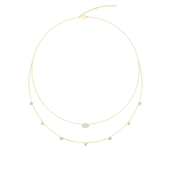 Marquise Diamond Layered Necklace