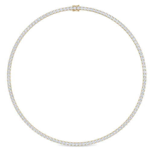 Classic Round Diamond Tennis Necklace