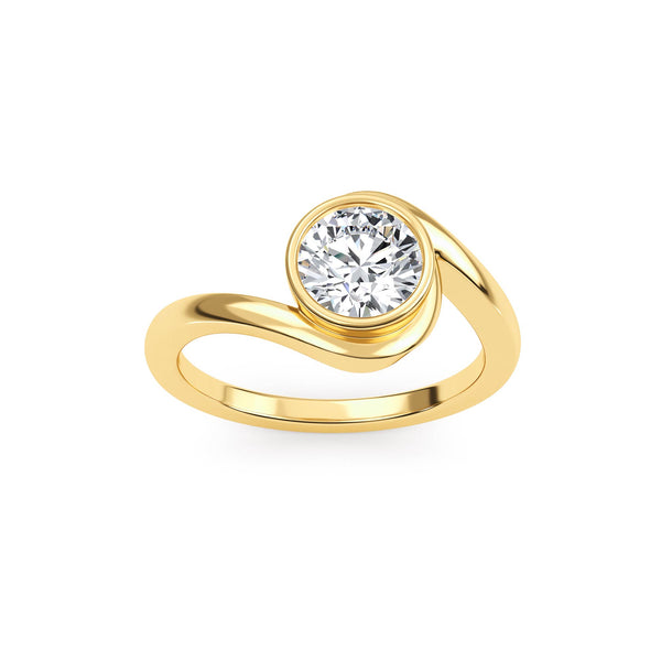 The Serein Solitaire Twist Ring