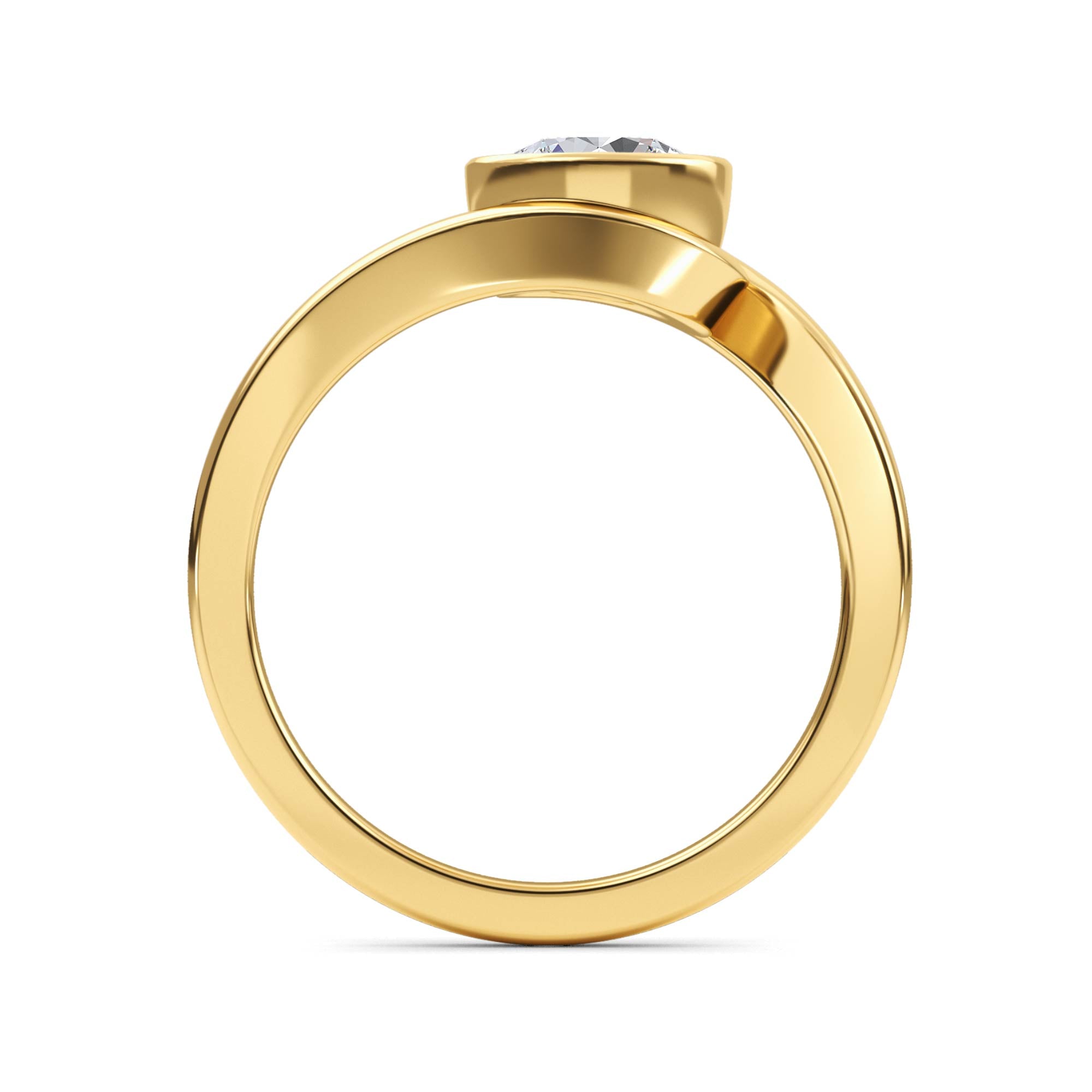 The Serein Solitaire Twist Ring