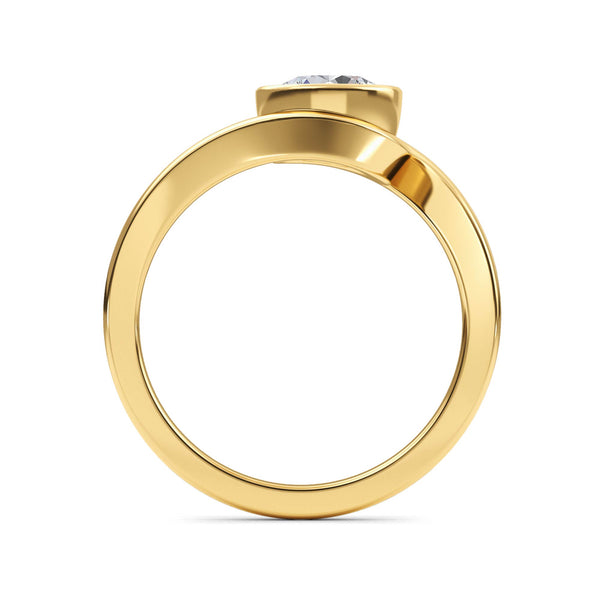 The Serein Solitaire Twist Ring