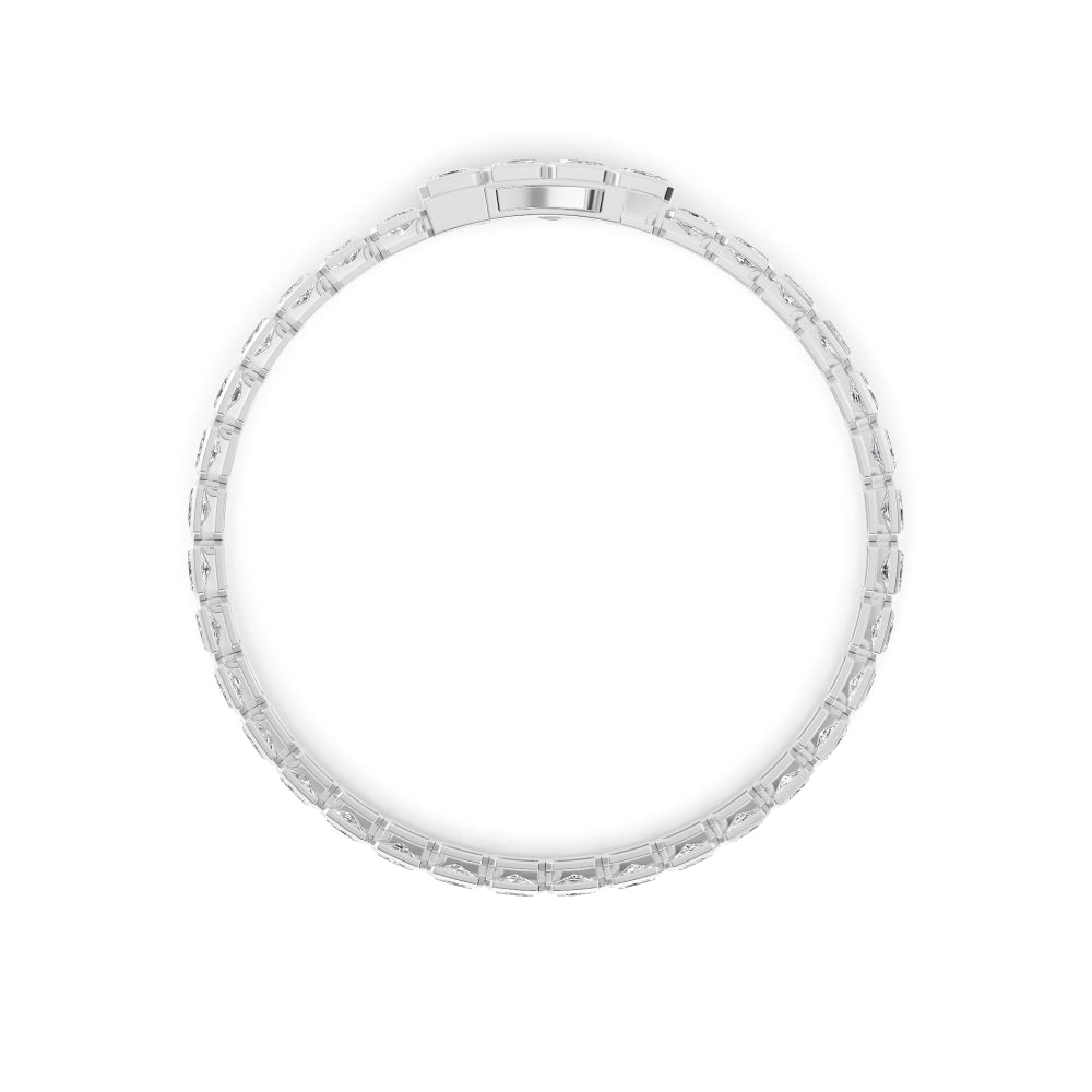 Emerald  Diamond Bezel Tennis Bracelet