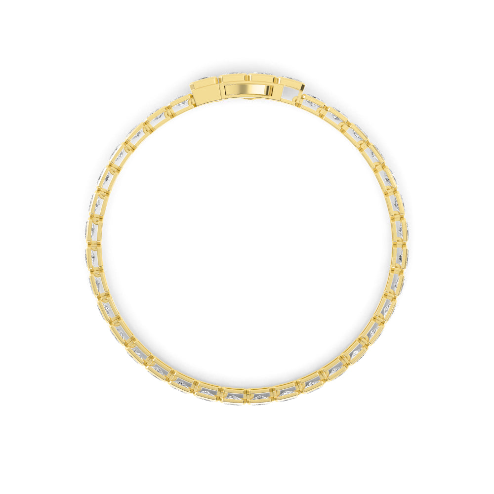 Emerald  Diamond Bezel Tennis Bracelet