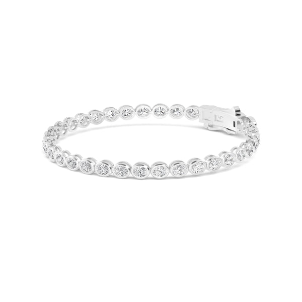 Oval Diamond Bezel Tennis Bracelet