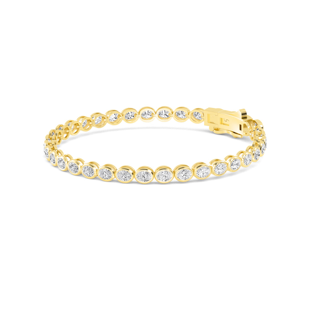 Oval Diamond Bezel Tennis Bracelet