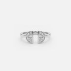 Lab Grown Diamond The Lune Ring in White Gold | JAUR