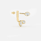 Lab Grown Diamond Marquise and Pear Jacket - Marquise in Yellow Gold – View 4 | JAUR