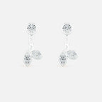 Lab Grown Diamond Marquise and Pear Jacket - Round in White Gold – Pair View | JAUR
