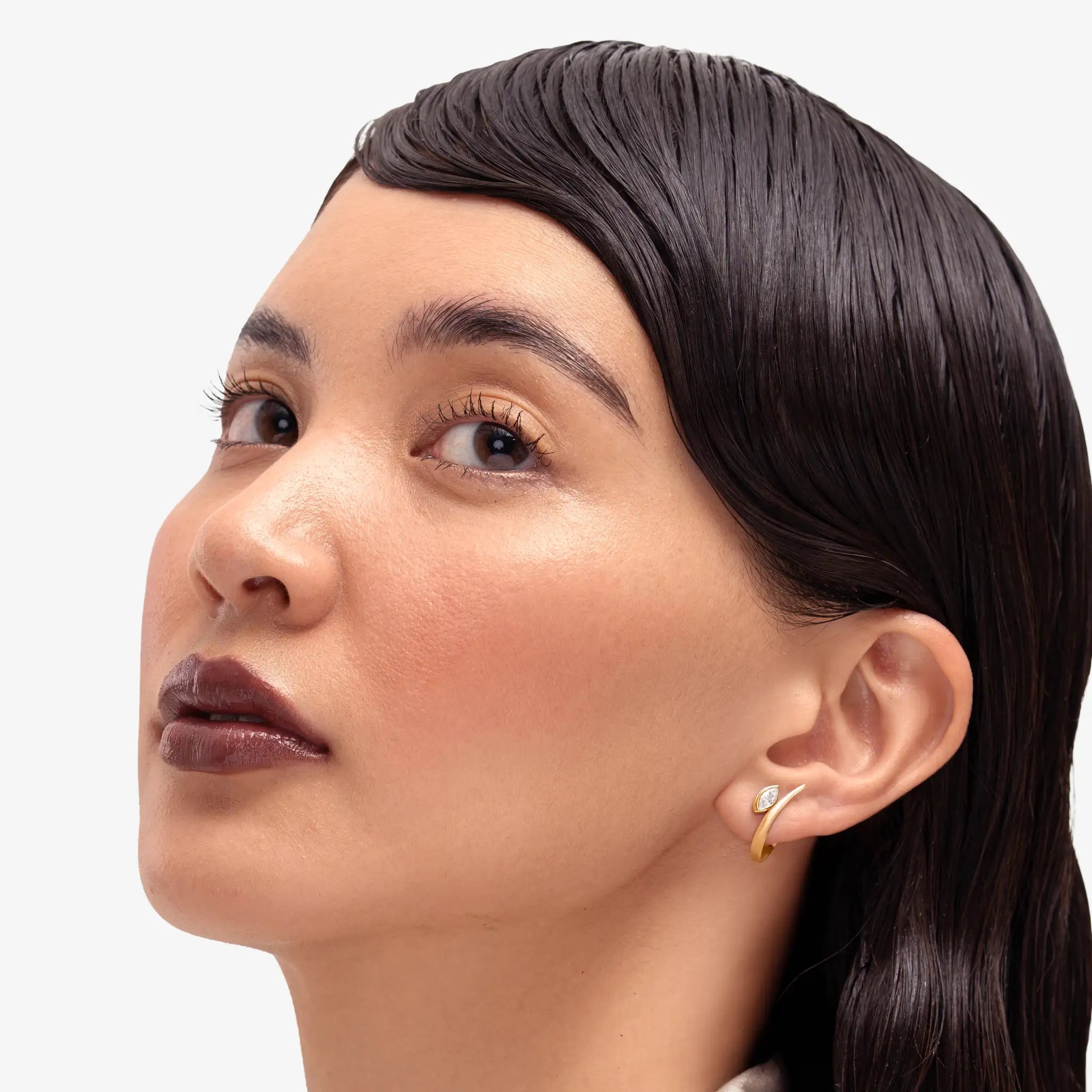 Marquise Arch Diamond Hoop