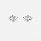Lab Grown Diamond Marquise Curved Organic in White Gold – Front View | JAUR
